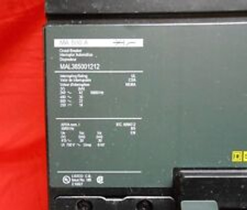 Square D Mal36500 1212 Circuit Breaker 3 Pole 500 A 600Vac 250Vdc 50/60Hz -