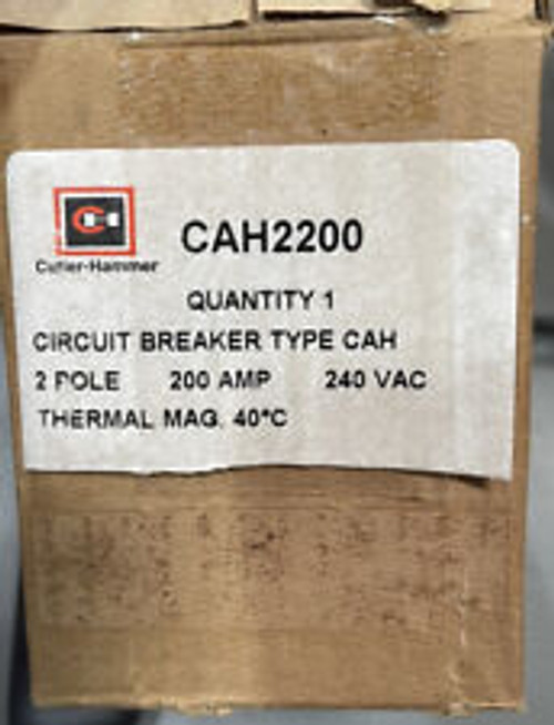 Cutler-Hammer Cah2200 2 Pole 200 Amp 240 Vac Circuit Breaker
