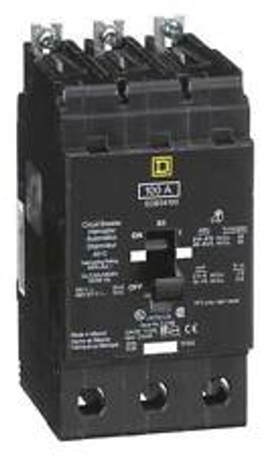 Square D Edb34100 Circuit Breaker,100A,Bolt On,277/480V,3P