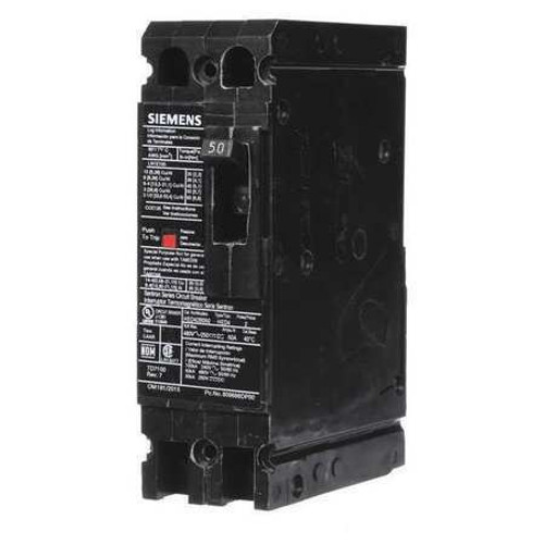 Siemens Hed42B050 Molded Case Circuit Breaker, 50 A, 480V Ac, 2 Pole, Lug In