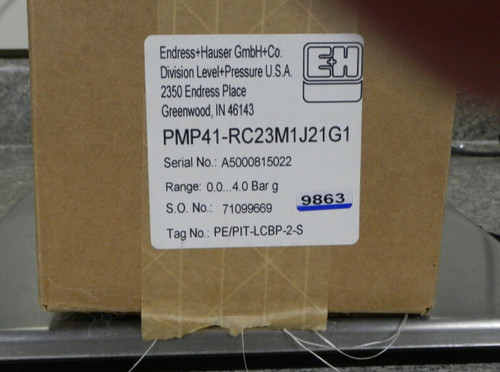 Endress & Hauser Cerabar M Pressure Transmitter Pmp41-Rc23M1J21G1