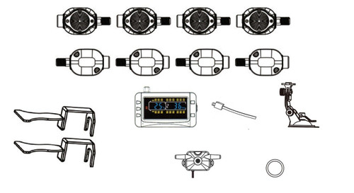 Truck Systms Tst507Ft8C 507 Tpms W/8 Flow Thru Sensors W/Re