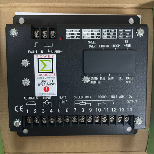 Cummins S6700H Generator Electronic Generator Speed Controller Panel