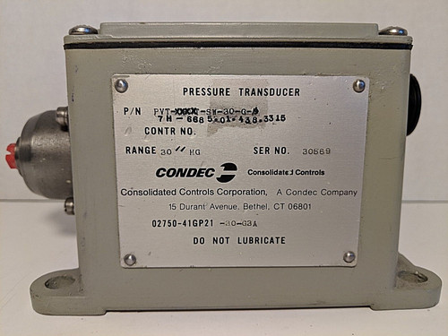 A148 Condec Pressure Transducer Transmitter Pvt-Sw-30-G4