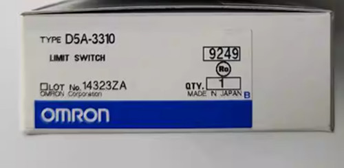 Omron High Precision Switch D5A-3310 Pin Plunger M8 Cable Output Pnp