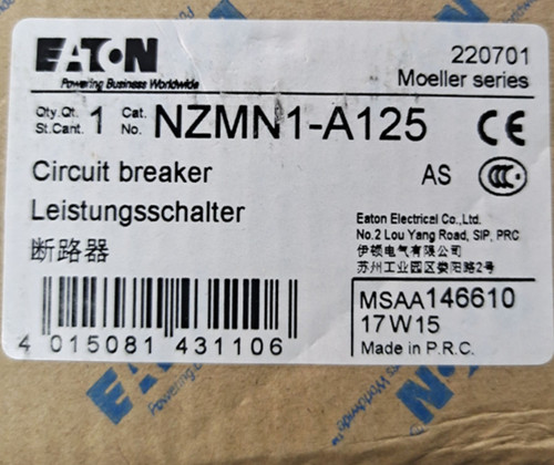 Eaton Nzmn1-A125 Circuit Breaker