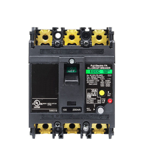 Fuji Sg53C Three-Phase Leakage Protection Circuit Breaker 3P 30A