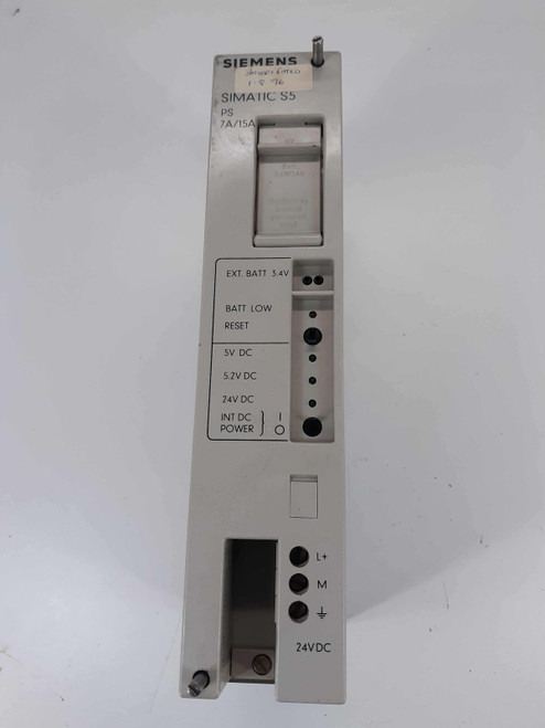 Siemens E24G5/15Wrgd Simatics S5 Ps 7A/15A Power Supply