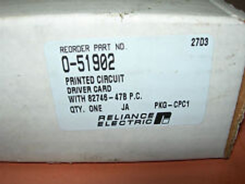 Reliance Electric Driver Card 0-51902 Nib 051902