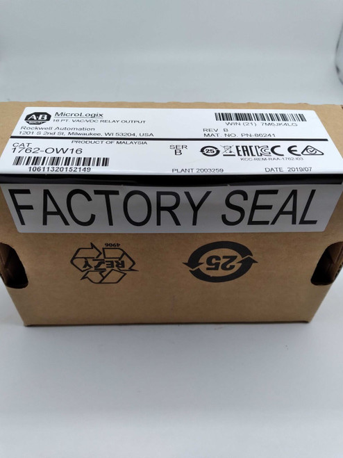 Allen-Bradley 1762-Ow16 Factory Micrologix 1200 16 Point Vac/Vdc Rela