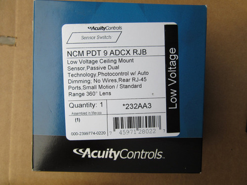 Acuity Controls Ncm Pdt 9 Adcx Rjb Low Voltage Ceiling Mount Sensor