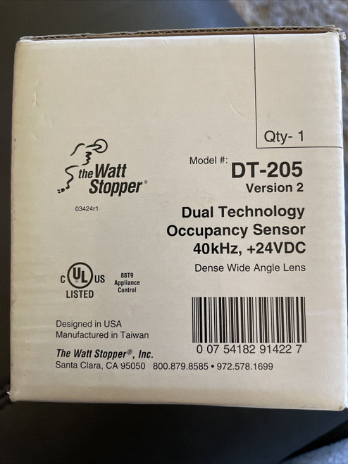 Wattstopper Dt-205 V2 Dual Technology Occupancy Sensor