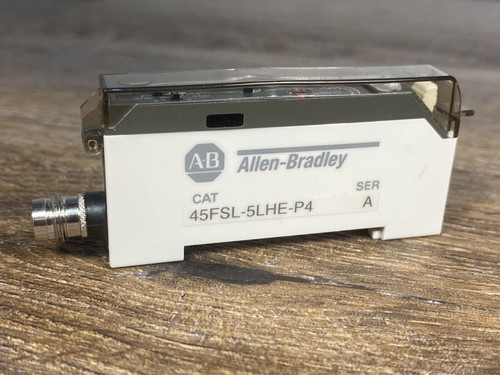 Allen Bradley 45Fsl-5Lhe-P4 Ser. A Fiber Optic Sensor Visibly White Led