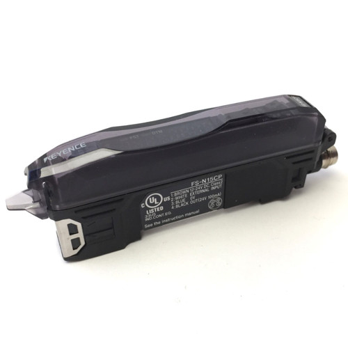 Keyence Fs-N15Cp Digital Fiber Optic Sensor Amplifier 12-24Vdc, Pnp, Red Led