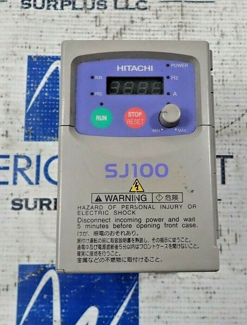 Hitachi Sj100-002Nfu 1/4 Hp Single Phase Input 200-240V 3 Phase Out Put Inverter