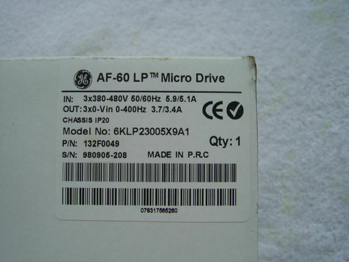 Ge Af-60 Lp 2Hp Micro Drive 6Klp23005X9A1