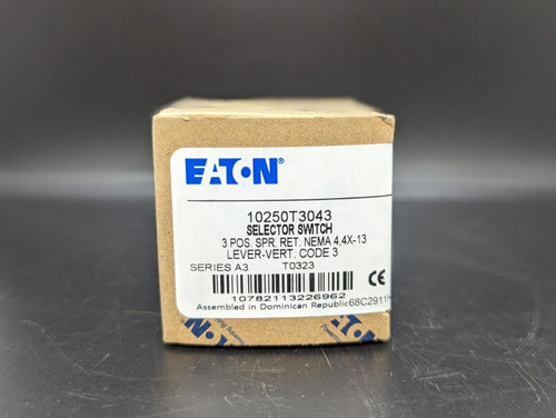 Eaton 10250T3043 3 Pos. Selector Switch