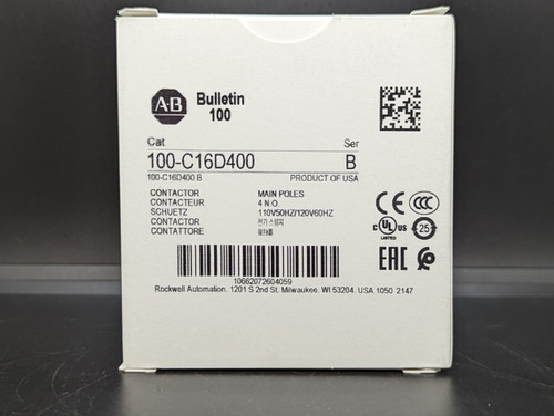 Allen Bradley 100-C16D400 Contactor 16A 4 N.O. Contacts