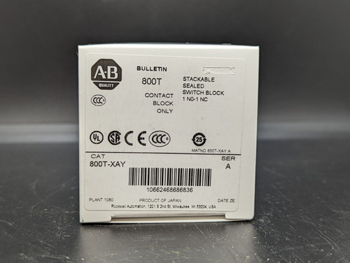 Allen Bradley 800T-Xay 1No 1Nc Contact Block