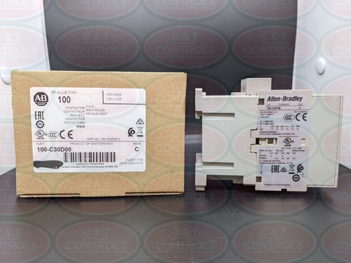 Allen Bradley 100-C30D00 120V 30Amp Contactor No Aux Contact