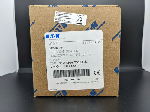 Eaton D15Cr31Ab Freedom Series Relay 3No/1Nc 120Vac