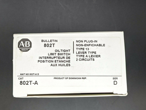 Allen Bradley 802T-A Limit Switch Non Plug-In 2 Circuits