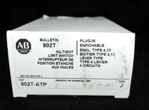 Allen Bradley 802T-Atp Limit Switch, Nema Type 4 And 13 Oiltight Construction