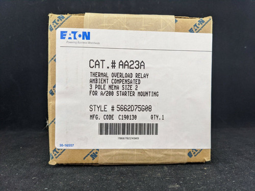 Eaton Aa23A Thermal Overload Relay 3 Pole Size 2