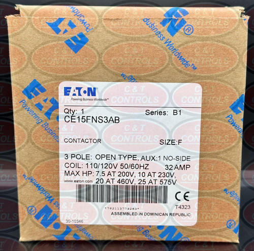 Eaton Ce15Fns3Ab 3P 120V Size F Contactor