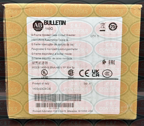 Allen Bradley 140G-G3C3-C30 Circuit Breaker 30A 480V