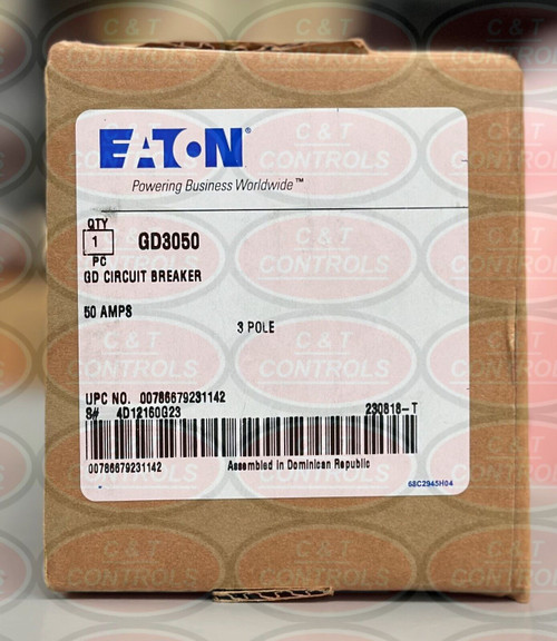 Eaton Gd3050 3P 50A Circuit Breaker