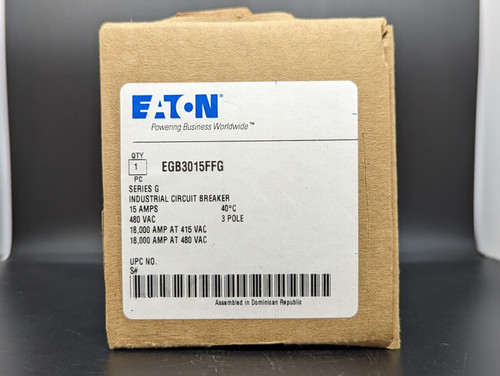 Eaton Egb3015Ffg 3P 15Amp 480V Circuit Breaker