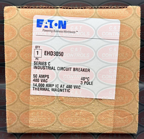 Eaton Ehd3050 3P 50A 480V Circuit Breaker