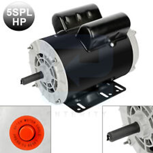 5 Hp Air Compressor Electric Motor 1 Phase 56 Frame Spl 3450 Rpm 5/8 Shaft Odp