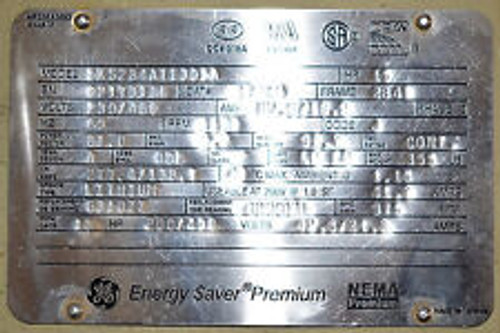 Ge 15Hp 5Ks284Ate305A 3 Ph Electric Motor Energy Saver Premium