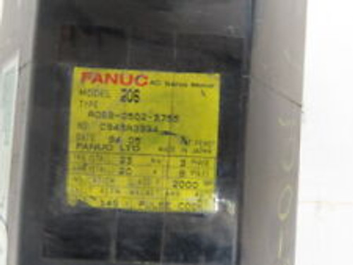 Fanuc A06B-0502-B755 Model 20S 2000 Rpm 146V Ac Servo Motor