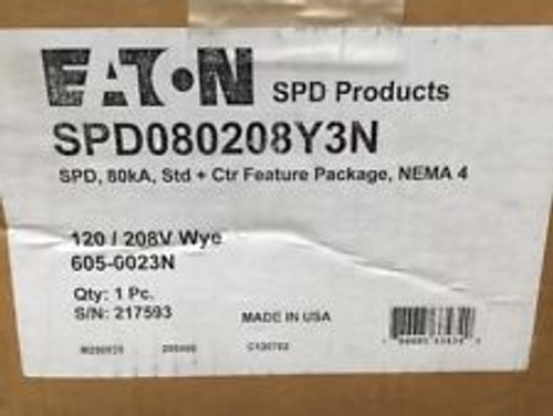 Eaton Spd080208Y3N Surge Prot. Device 3 Phase 120/208V Nema 4 Encl. (A)
