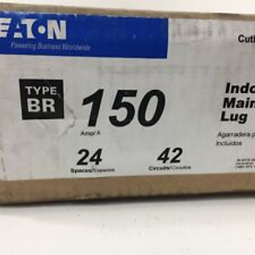 Eaton 3Br2442Lc150 Indoor Main Lug 150A 24Sp 42C 3Ph 4W 208Y/120 Cover Included