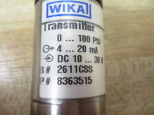Wika 8363515 Pressure Transmitter