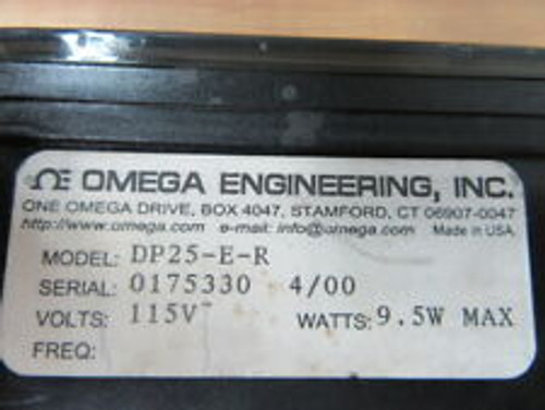 Omega Dp25-E-R Panel Meter Dp25Er