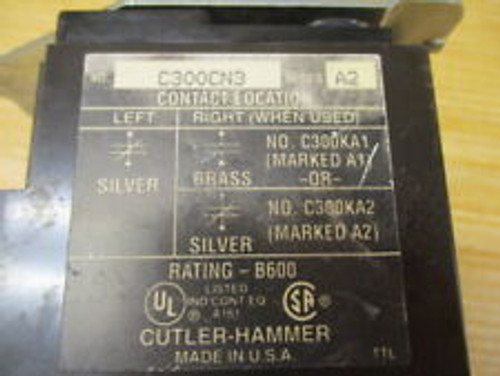 Cutler Hammer C300Cn3 Overload Relay Series A2