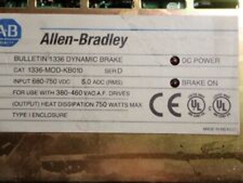 Allen Bradley Dynamic Brake 1336-Mod-Kb010 1336 Input 680-750Vdc