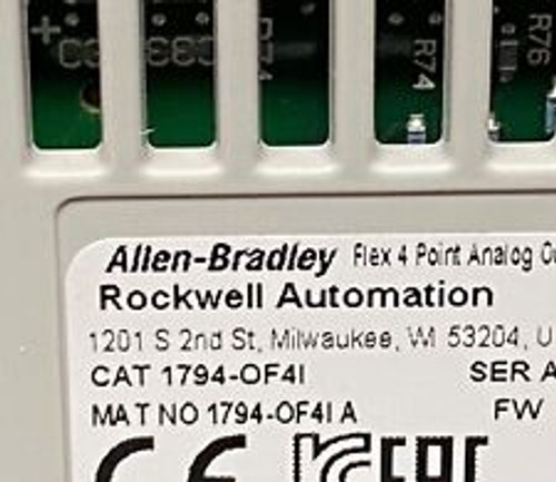 Allen Bradley 1794-Of4I 1794-Of41 0F41 A Flex I/O Analog Output Module 4Pt