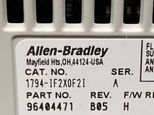 Allen Bradley 1794-If2Xof2I 1794-If2X0F2I 1794-Tb3 Flex I/O Isolated Combo Base