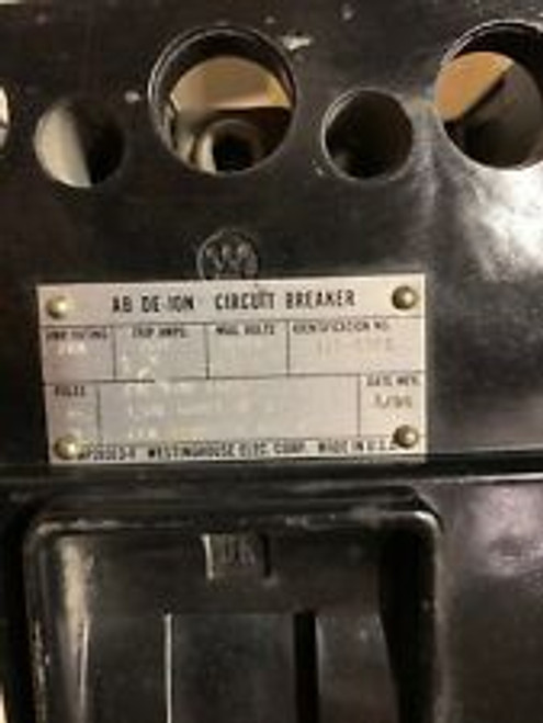 32E6079 Westinghouse 350A Lb Frame Rear Connected, Aux And 120V Uvr 400Hz