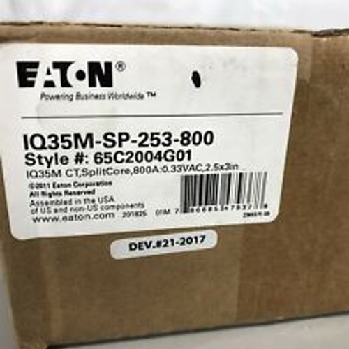 Eaton Iq35M-Sp-253-800 Current Transformer Splitcore 800A:0.33Vac 2.5"X3"