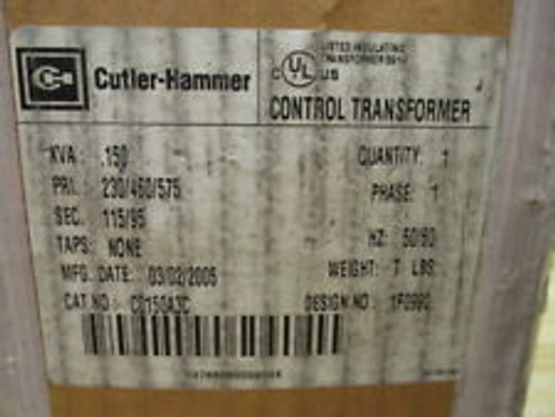 Cutler Hammer C0150A3C Control Transformer
