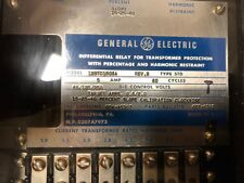 Ge 12Std15C3A B Differential Relay Transformer Protection Percentage Harmonic