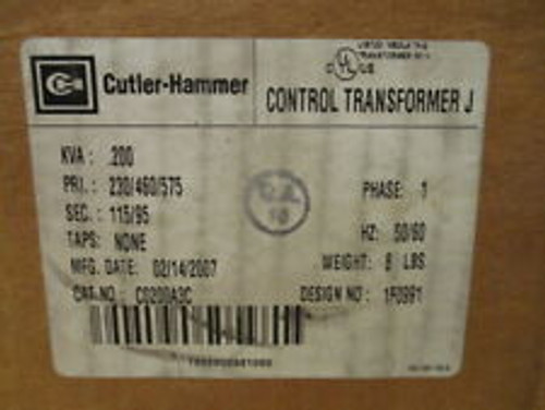 Cutler Hammer C0200A3C Control Transformer