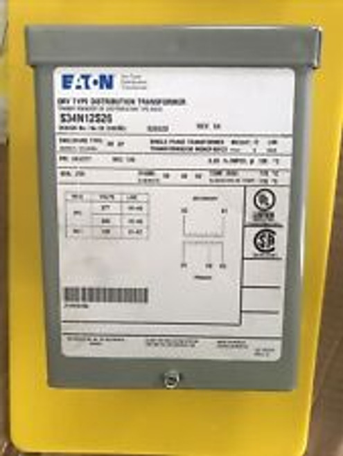 Eaton S34N12S26 .250 Kva 1P 240/277 Primary To 120V Secondary Pkg May Different